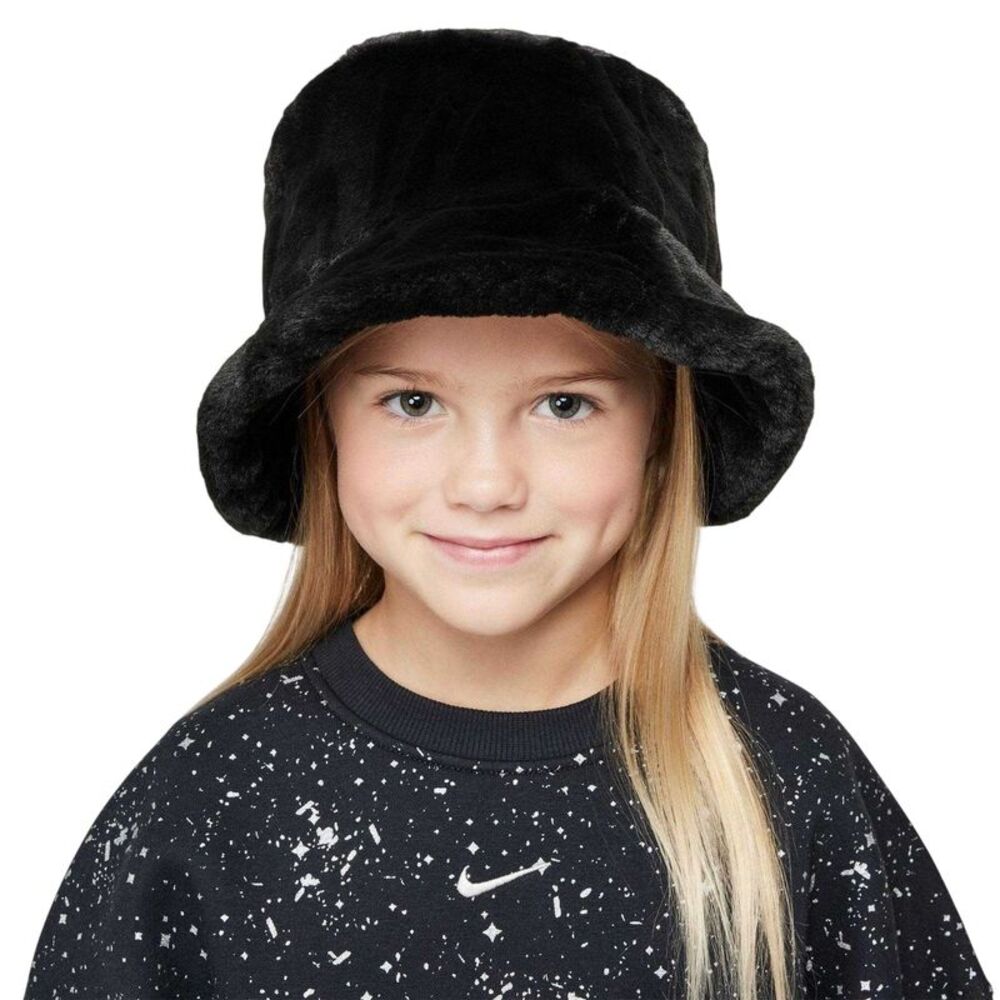 Nike Childrens/Kids Apex Faux Fur Bucket Hat / Black